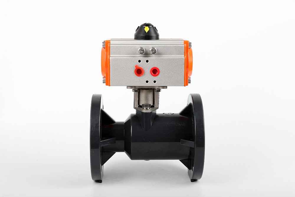 西和气动法兰一体球阀